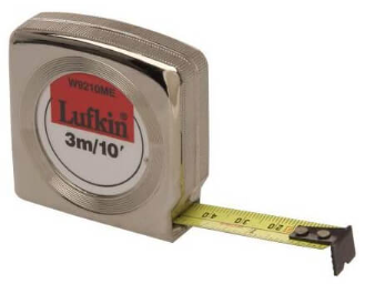 Measuring Tape 3m/10ft T0069810113 – Compact Dual-Scale Steel Blade Pocket Tape with Locking Case